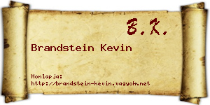 Brandstein Kevin névjegykártya